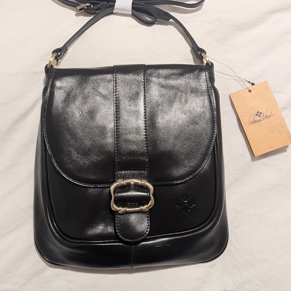 Roana N/S Belted Leather Crossbody | Olive Green - Picture 4 of 12